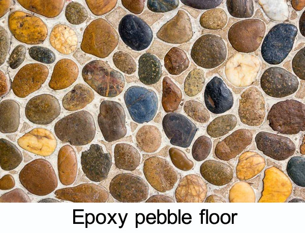 Epoxy pebble floor