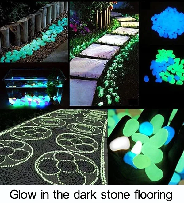Glow in the dark stone flooring